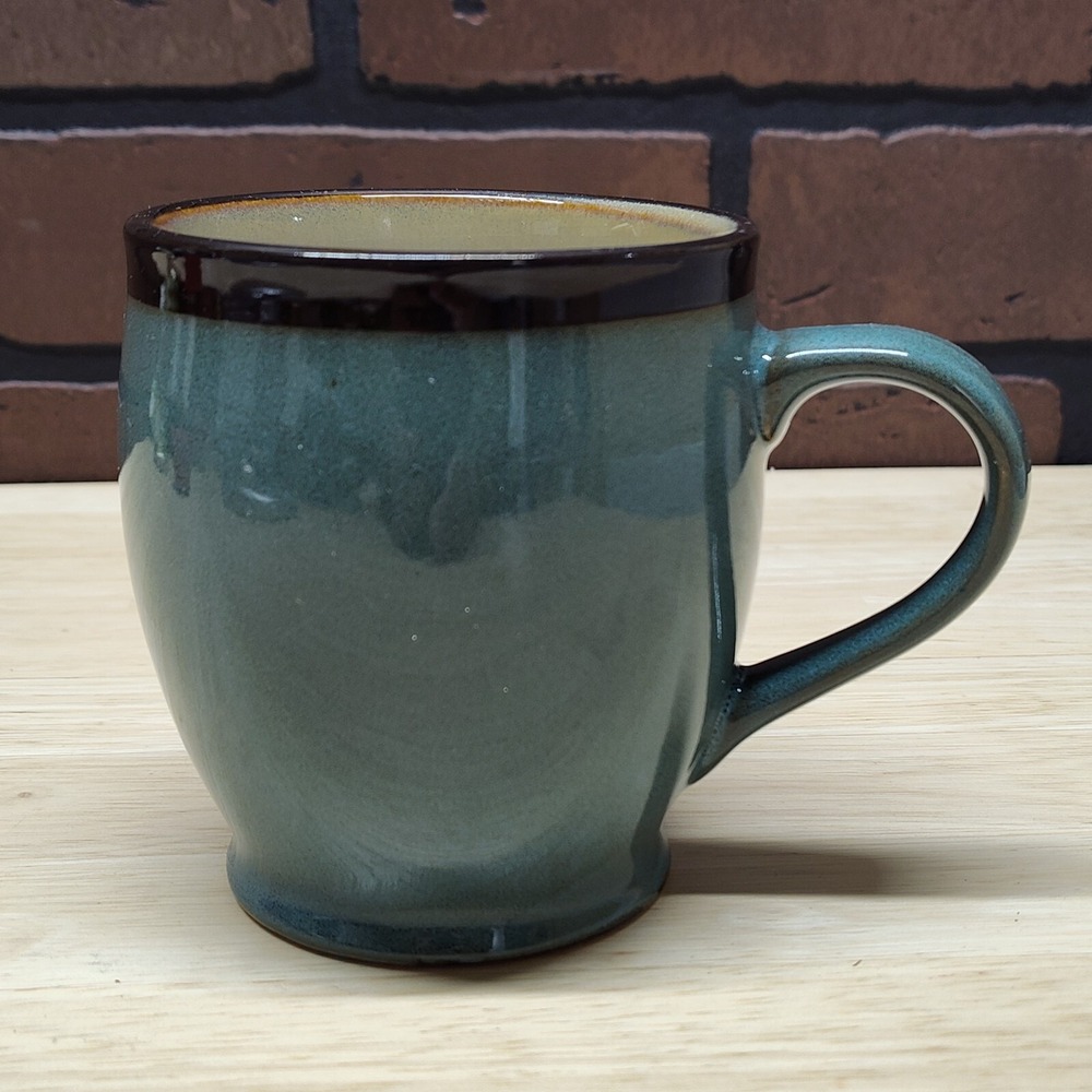 Gourmet Basics by Mikasa Belmont Teal & brown Mug 12 oz